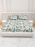 The White moss Cider Luxury Queen Size Bedsheet set with 2 Pillow Covers